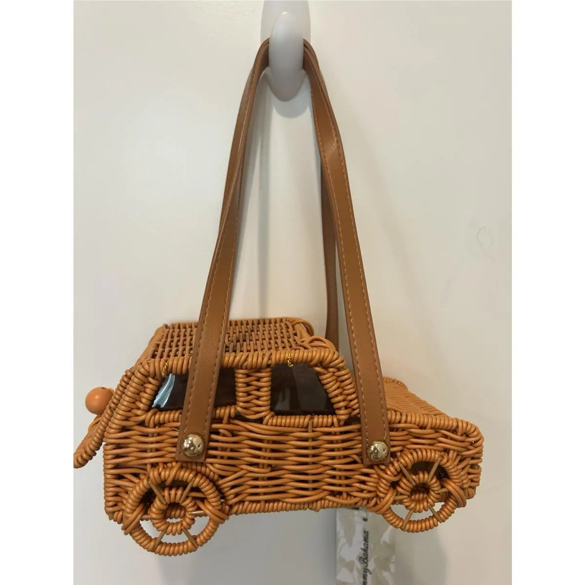 Tommy Bahama Wicker Jeep Car-shaped Shoulder Handbag