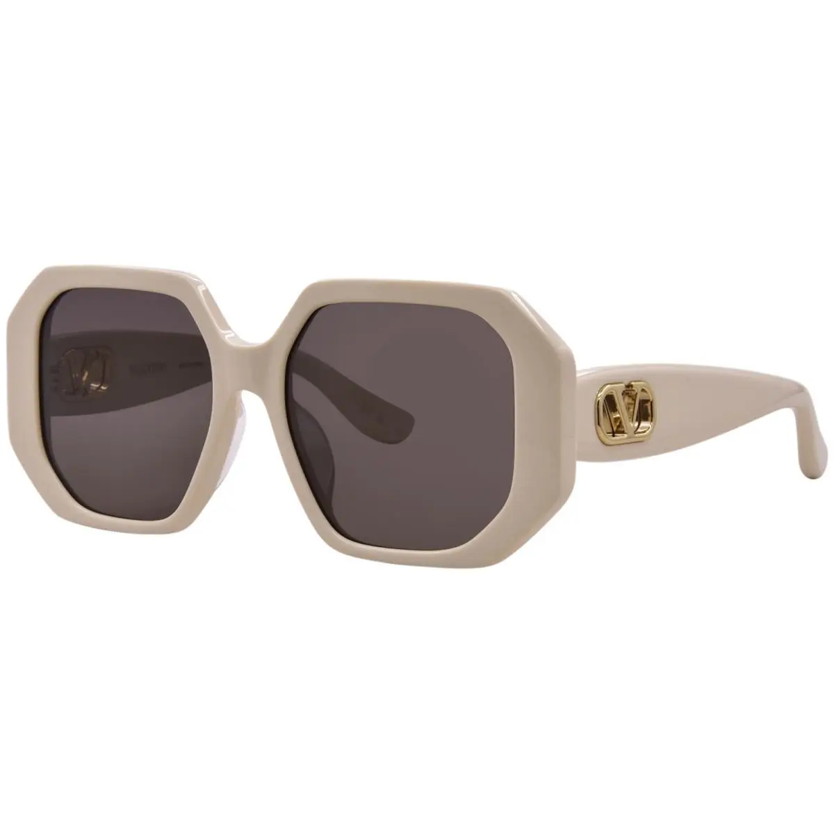 Valentino VG0003SA 004 Sunglasses Women`s Ivory/gold/brown Lenses 55mm