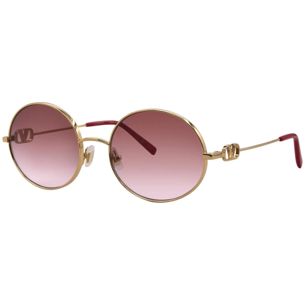 Valentino VG0027S 003 Sunglasses Women`s Gold/red Round Shape 56mm