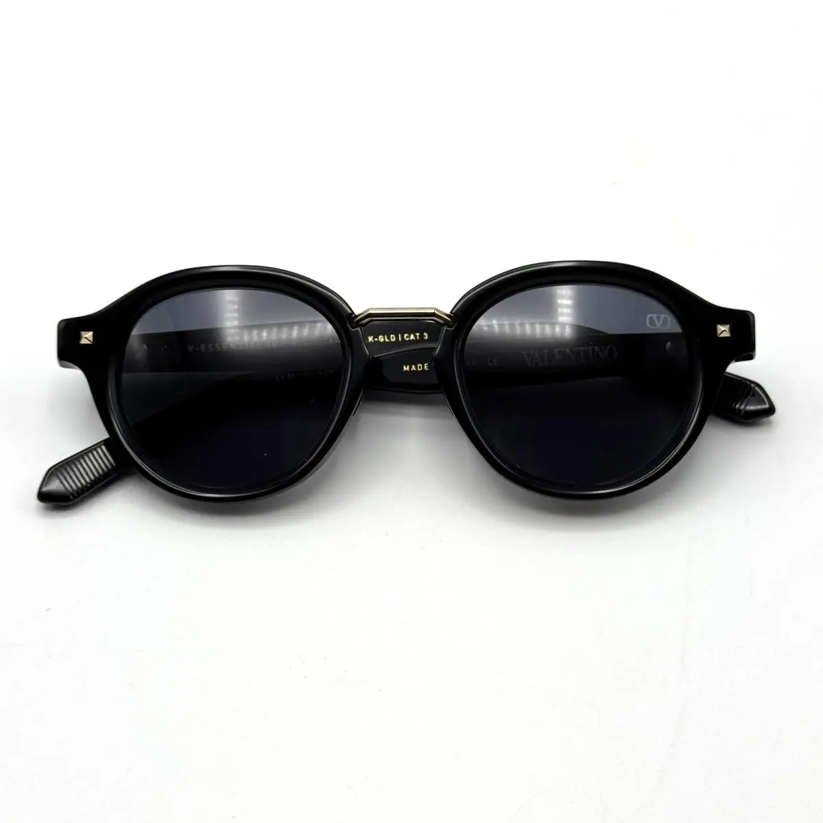 Valentino Sunglasses V-essential IV VLS-132A Black Round Frame Gray AR Lens