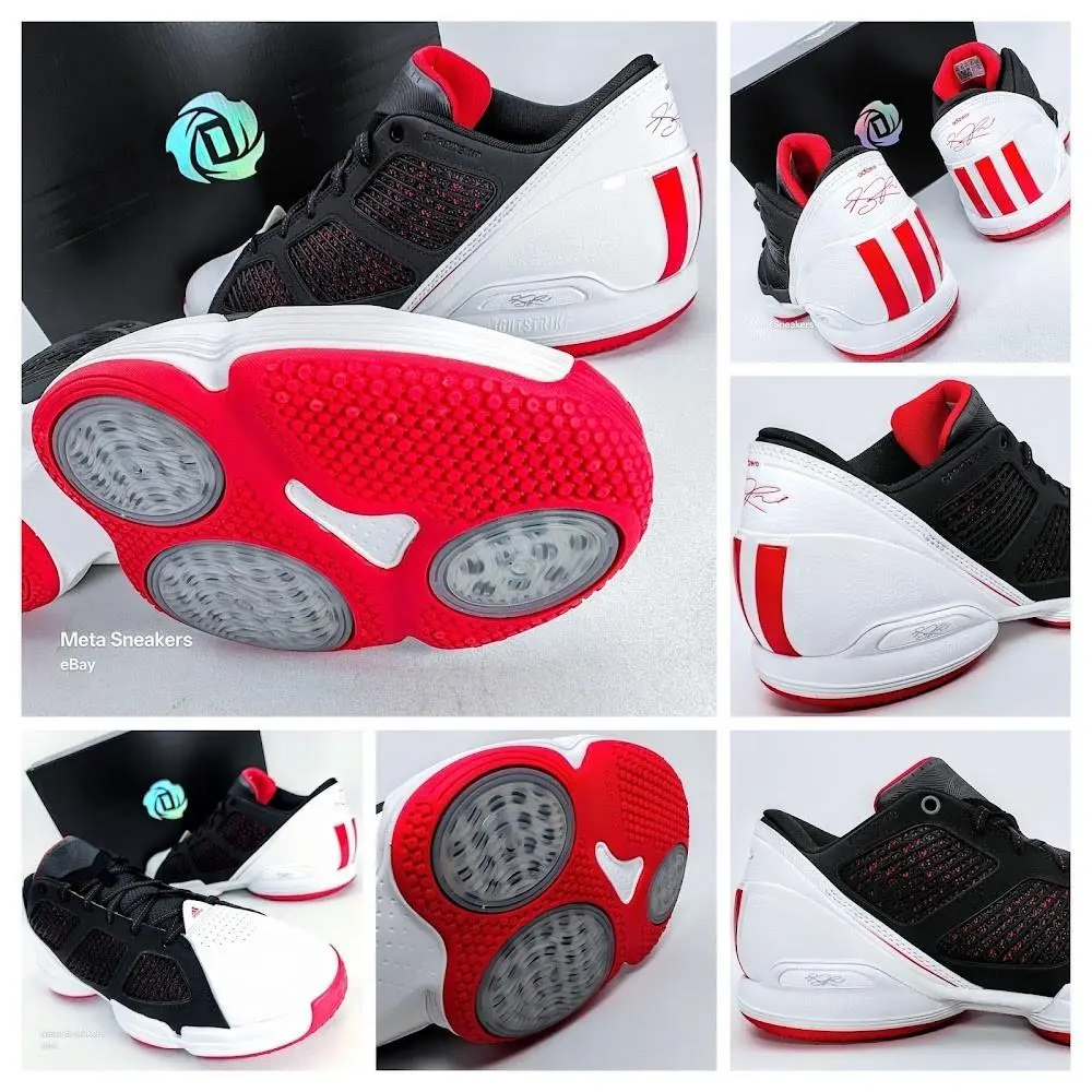 Adidas shoes - Adidas Rose 1.5 Low Restomod - GY9124 - White/ Black/ Red 1