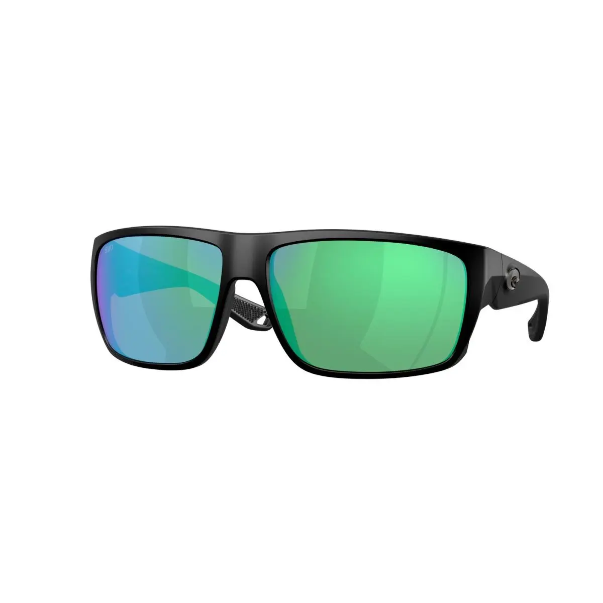 Costa 6S9129 03 Fly Line Matte Black Green Mirror Polarized 64mm Mens Sunglasses