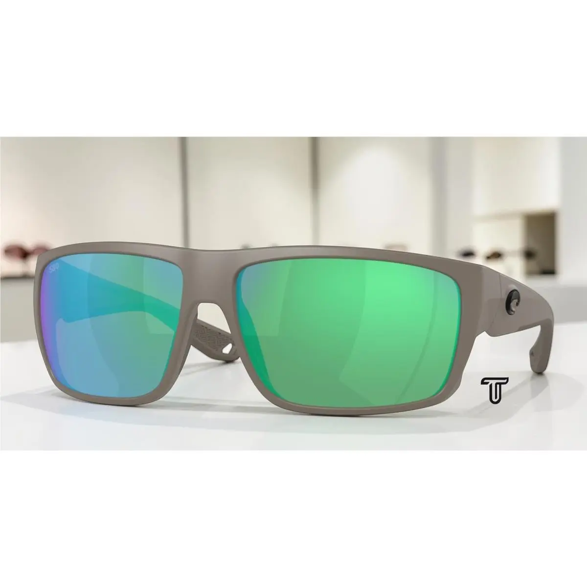 Costa 6S9129 16 Fly Line Olive Shale Green Mirror Polarized 64mm Mens Sunglasses