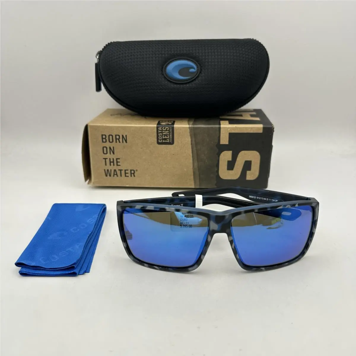 Costa Del Mar Rincon II Square Mirror 580G Polarized Sunglasses Deep Water Camo