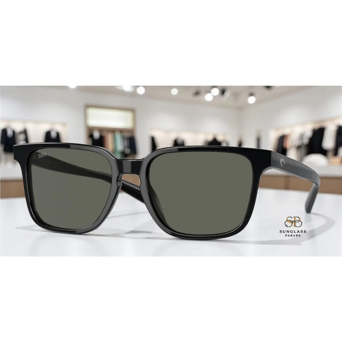 Costa Del Mar 6S2013 201301 Kailano Black Gray Polarized 53 mm Men`s Sunglasses