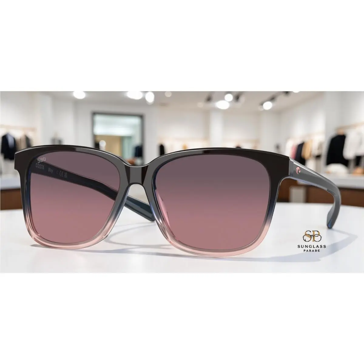 Costa Del Mar 6S2009 15 May Pink Sand Rose Grad Polarized 57 Women`s Sunglasses