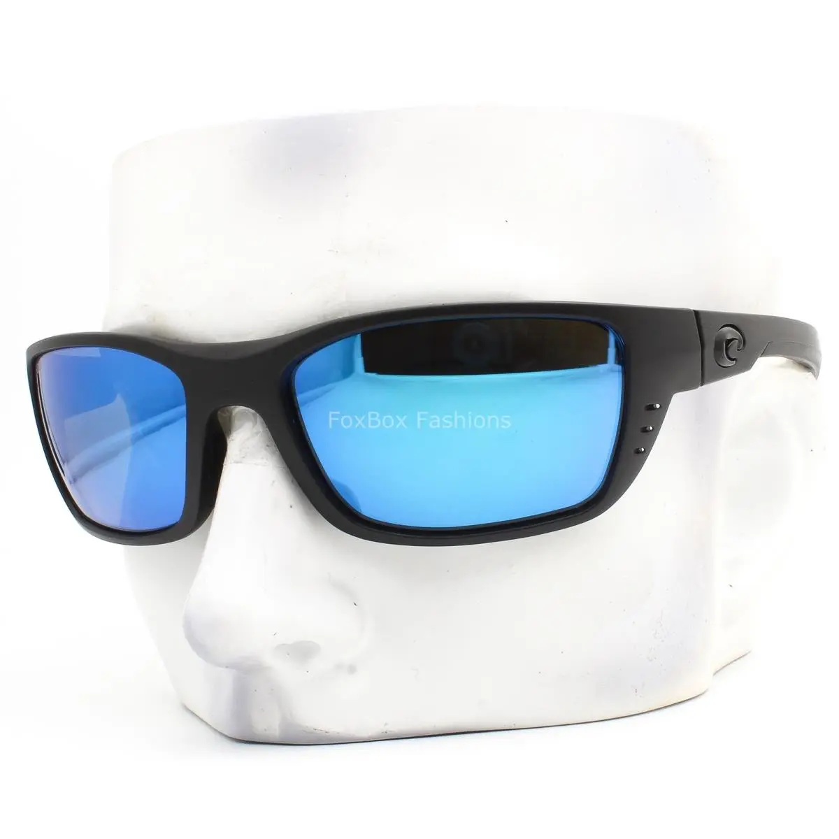 Costa Del Mar Sunglasses Whitetip Matte Blackout Blue Polarized Glass with Case