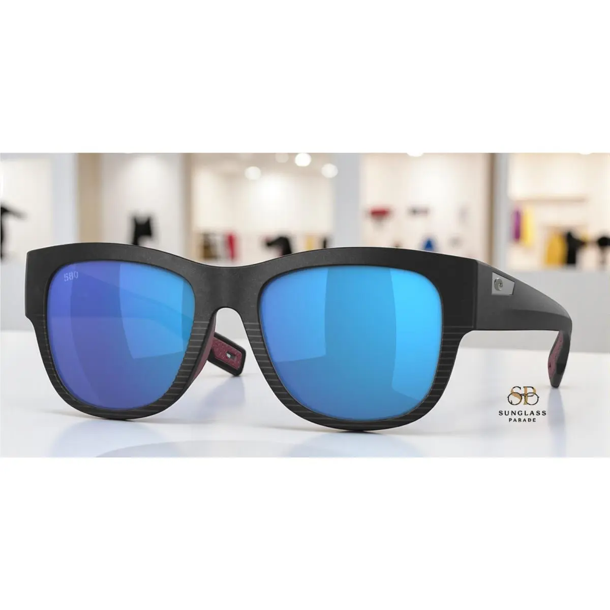 Costa Del Mar 6S9084 02 Caleta G Net Black Gray Blue Mir 55 Women`s Sunglasses
