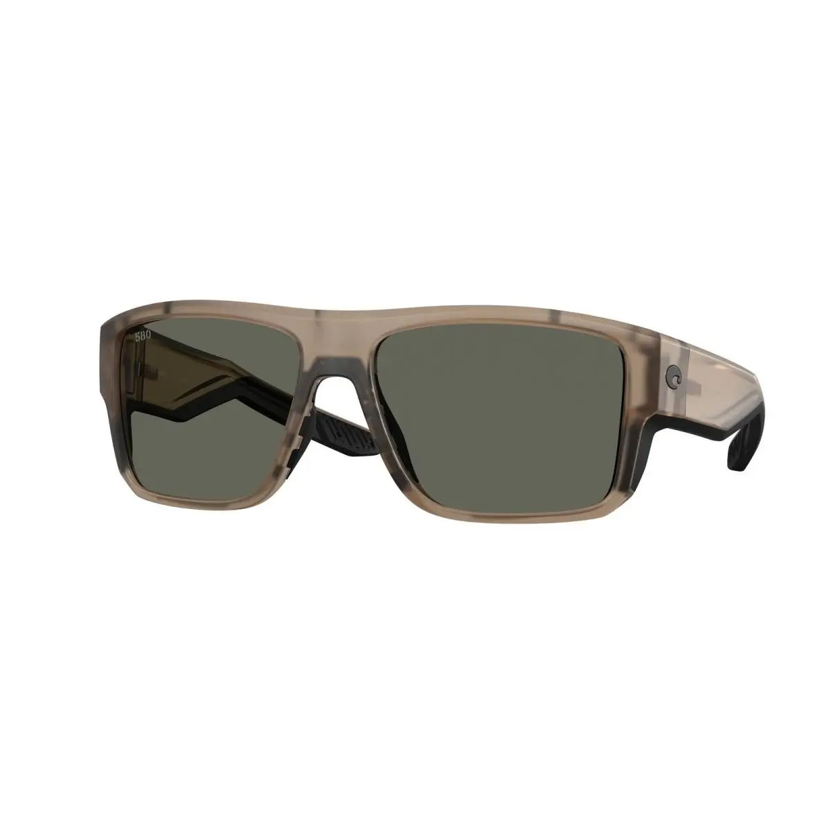 Costa 6S9116 911612 Taxman Matte Brown Smoke Gray Polarized 59mm Mens Sunglasses