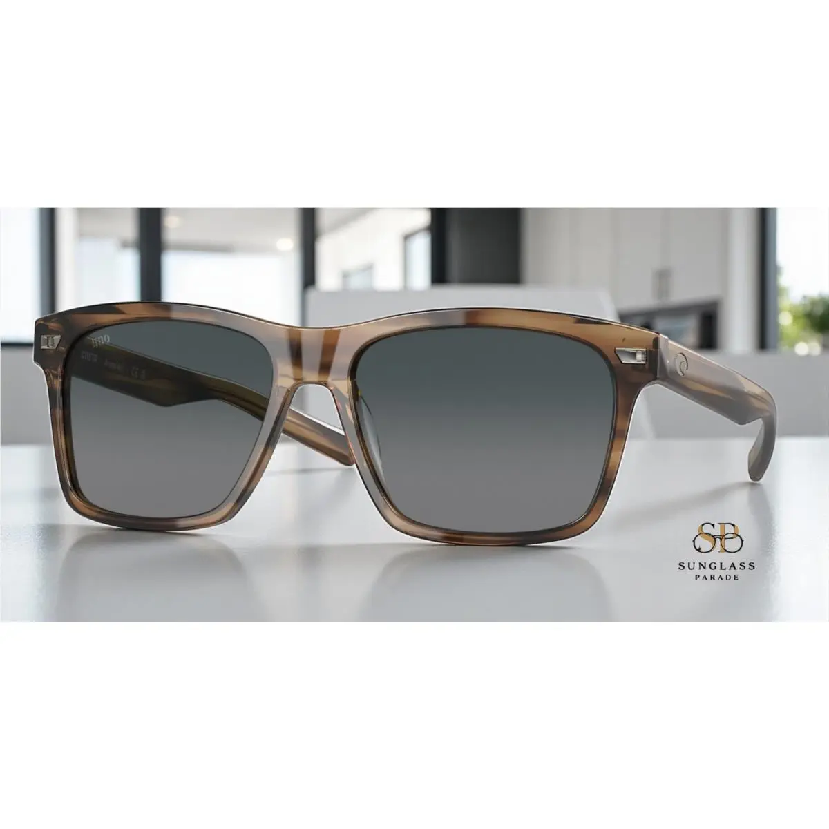 Costa 6S2005 200514 Aransas Salt Marsh Gray Gradient Polar 58mm Men`s Sunglasses