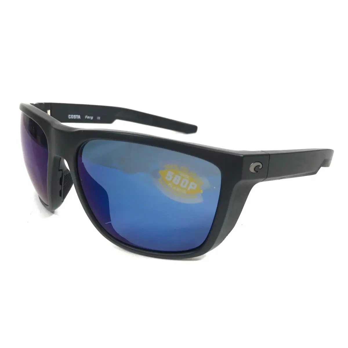 Costa Sunglasses Ferg 06S9002-1759 Matte Black Frames w/ Blue Mirror Lenses 580P