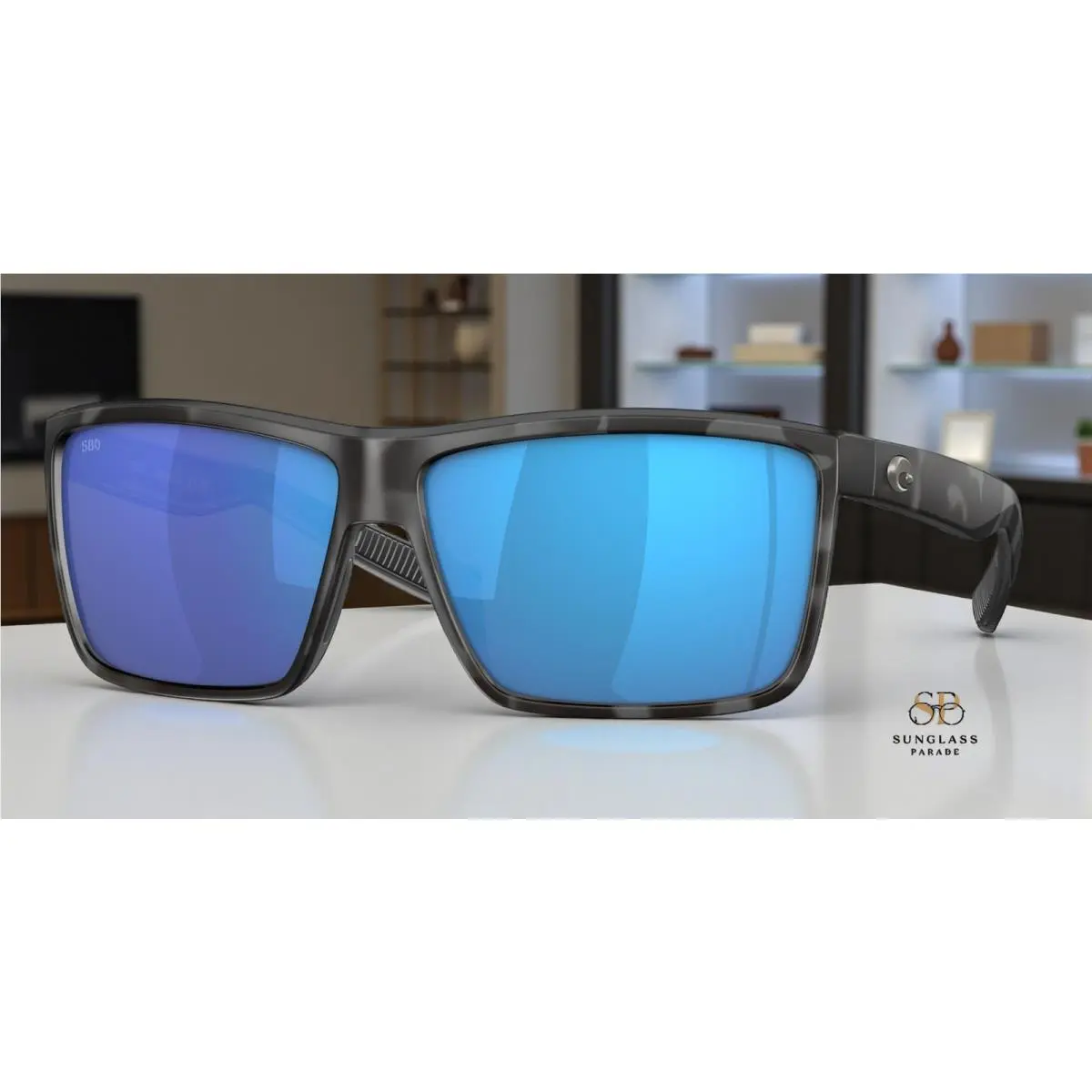 Costa 6S9016 901629 Rinconcito Tiger Shark Blue 580g Polar 60mm Men`s Sunglasses - Frame: Tiger Shark, Lens: Blue Mirror 580g