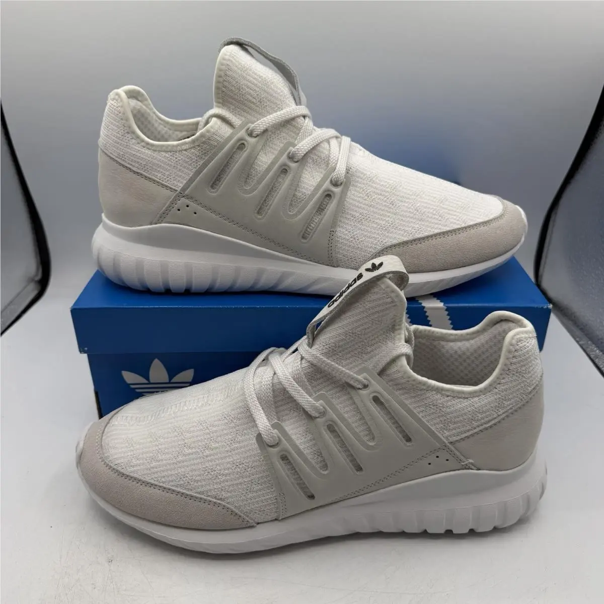 Adidas Tubular Radial Prime Knit Shoes Mens Sz 11.5 White/white Sneakers S76714