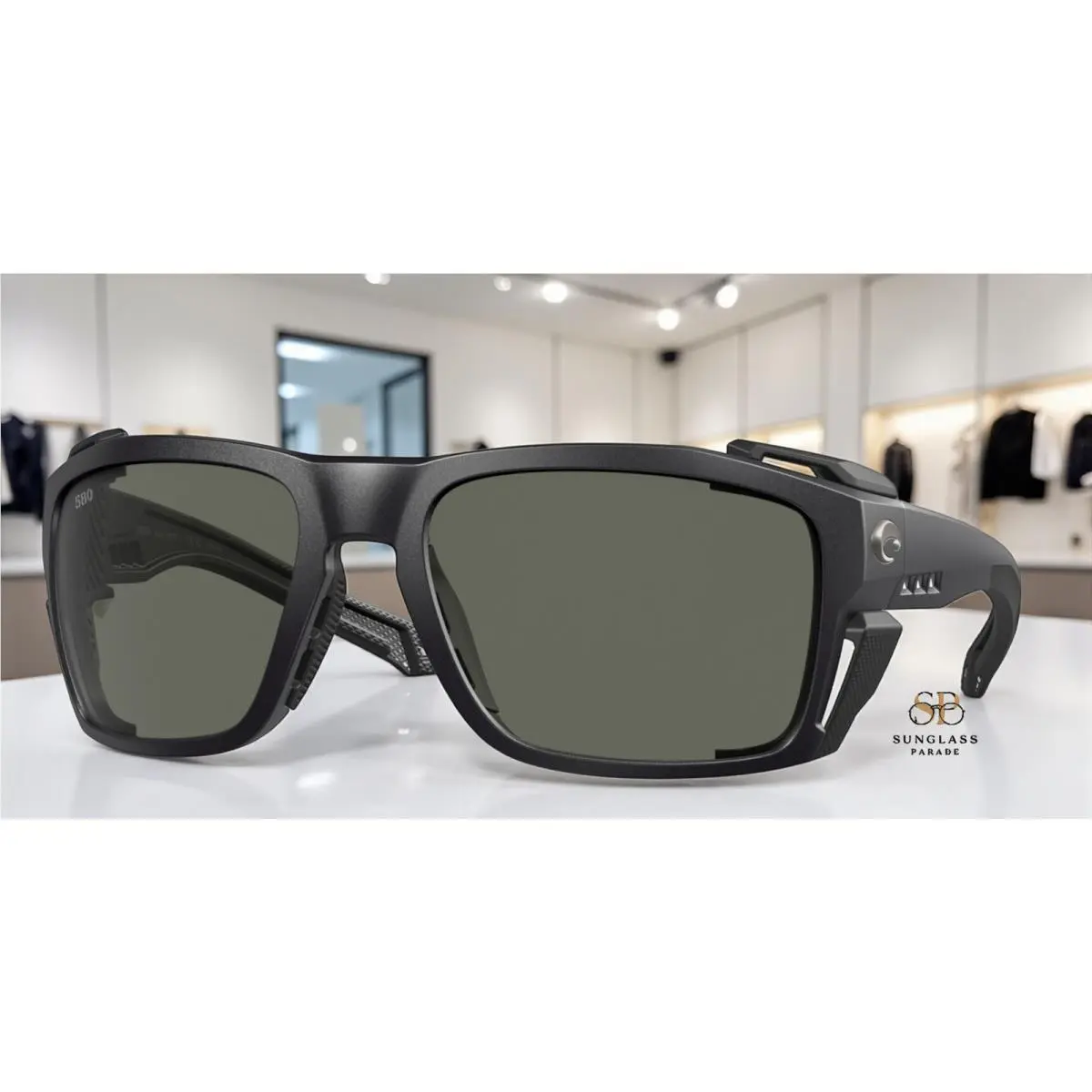 Costa Del Mar King Tide 8 Black Pearl Gray Polarized 60 mm Men`s Sunglasses