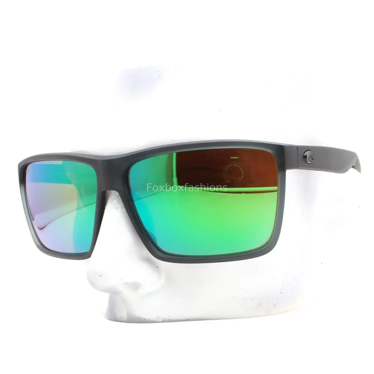 Costa Del Mar Rincon Sunglasses Matte Gray Crystal Green Polarized Glass W/case