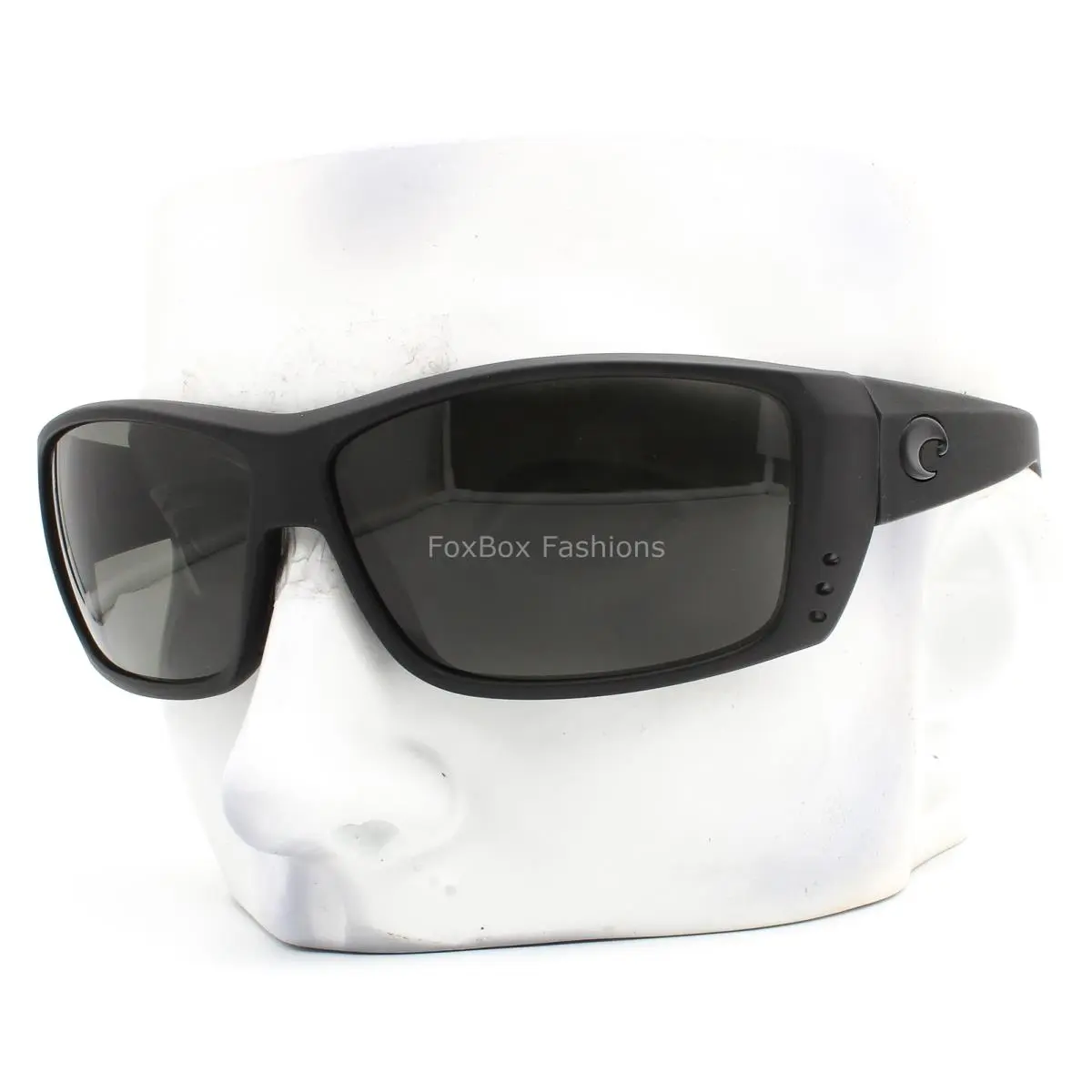 Costa Del Mar Cat Cay Sunglasses Matte Blackout Gray Polarized Glass W/case
