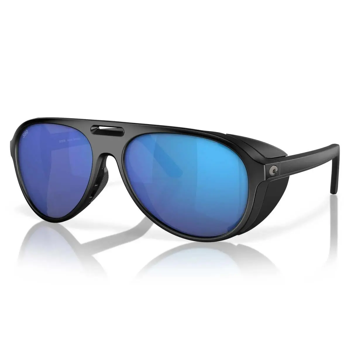 Costa Grand Catalina Plrzd Sunglasses Matte Black Frame W/blue Mirror Glass Lens