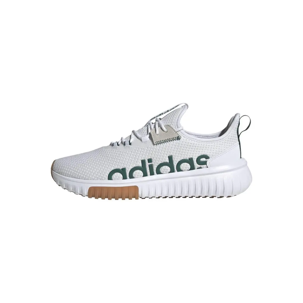 Adidas Men`s Kaptir 4.0 Athletic Shoes White/collegiate Green/gum Size 11