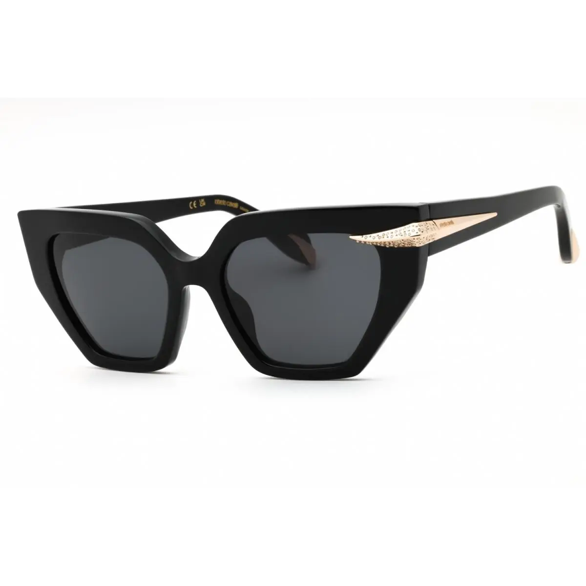 Roberto Cavalli SRC001S 700Y Sunglasses Black Frame Grey Lenses 54mm
