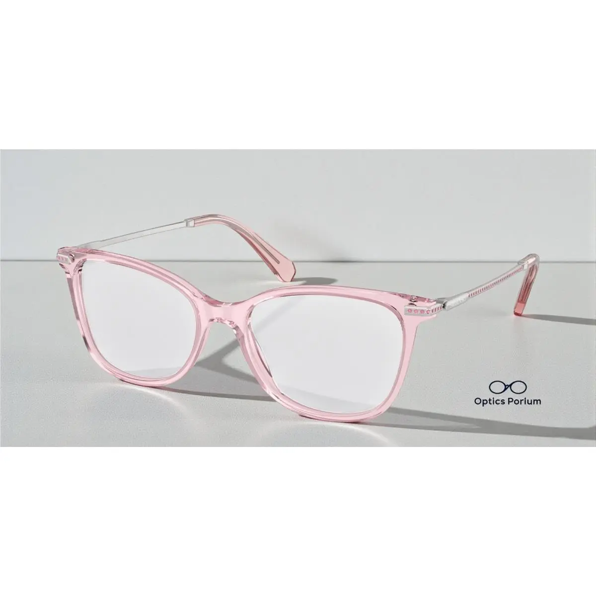 SK2010 3001 Transparent Rose Demo Lens 54 mm Women`s Eyeglasses by Swarovski