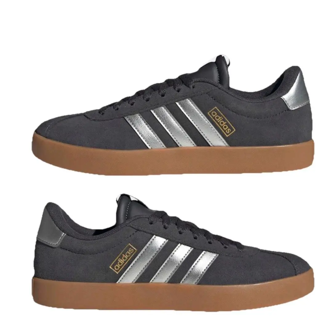 Adidas Womens Size 6.5 Dark Grey Vl Court 3.0 Trainers