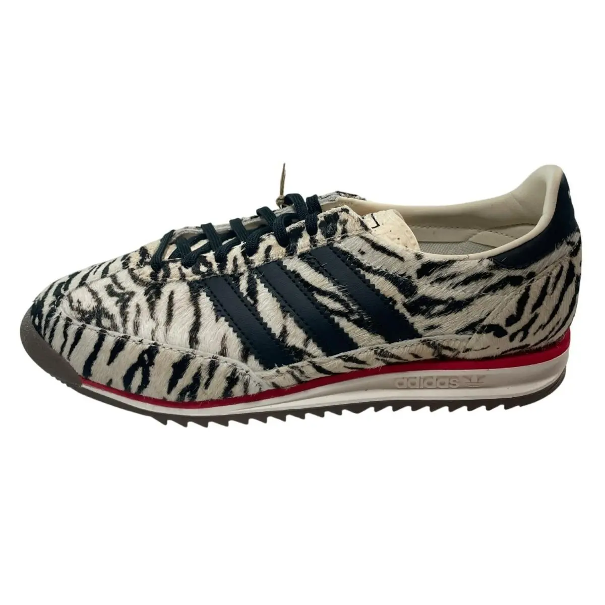 Adidas SL 72 OG Zebra Print Sneakers White/black Pony Hair Women`s Size 8.5