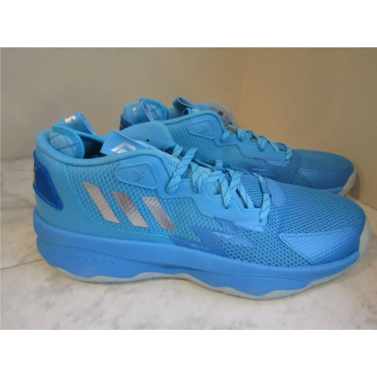 Adidas Dame 8 Lillard D.o.l.l.a. Blue Basketball Shoe Size 12 EU 46.5
