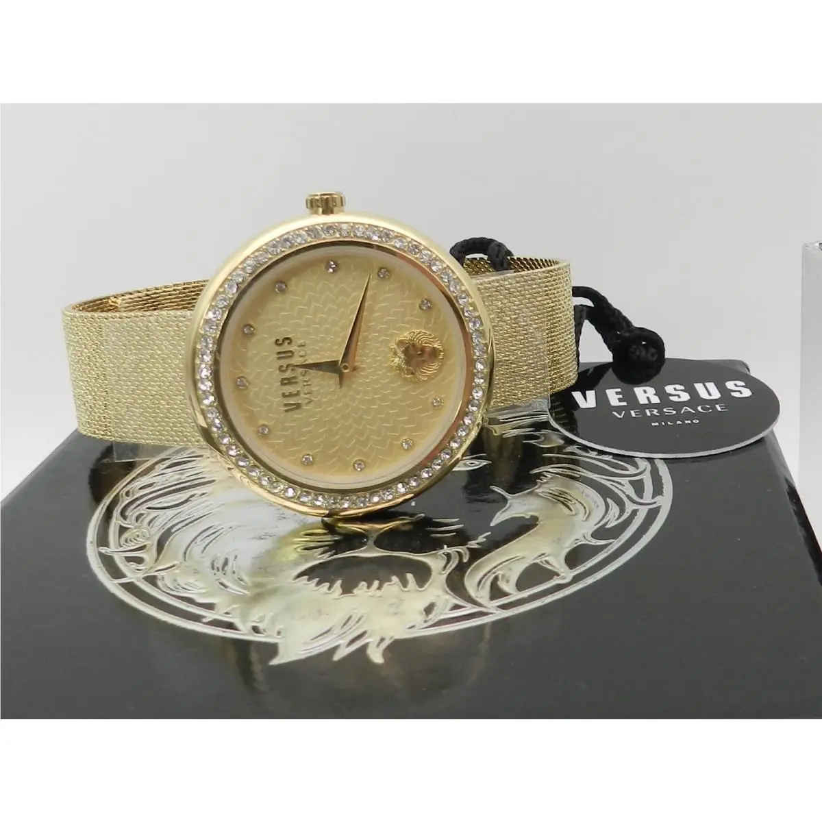 Versus Versace Women`s Two-hand Quartz Lea Gold-tone Stainless Steel Bracelet