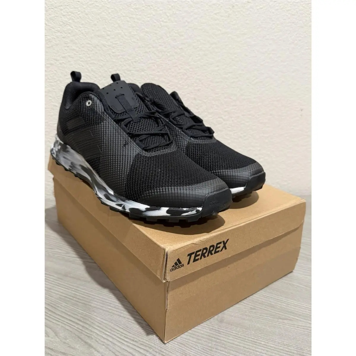 Adidas Men’s Terrex Two Outdoor Running Shoes BC0496 Black/white Size 14