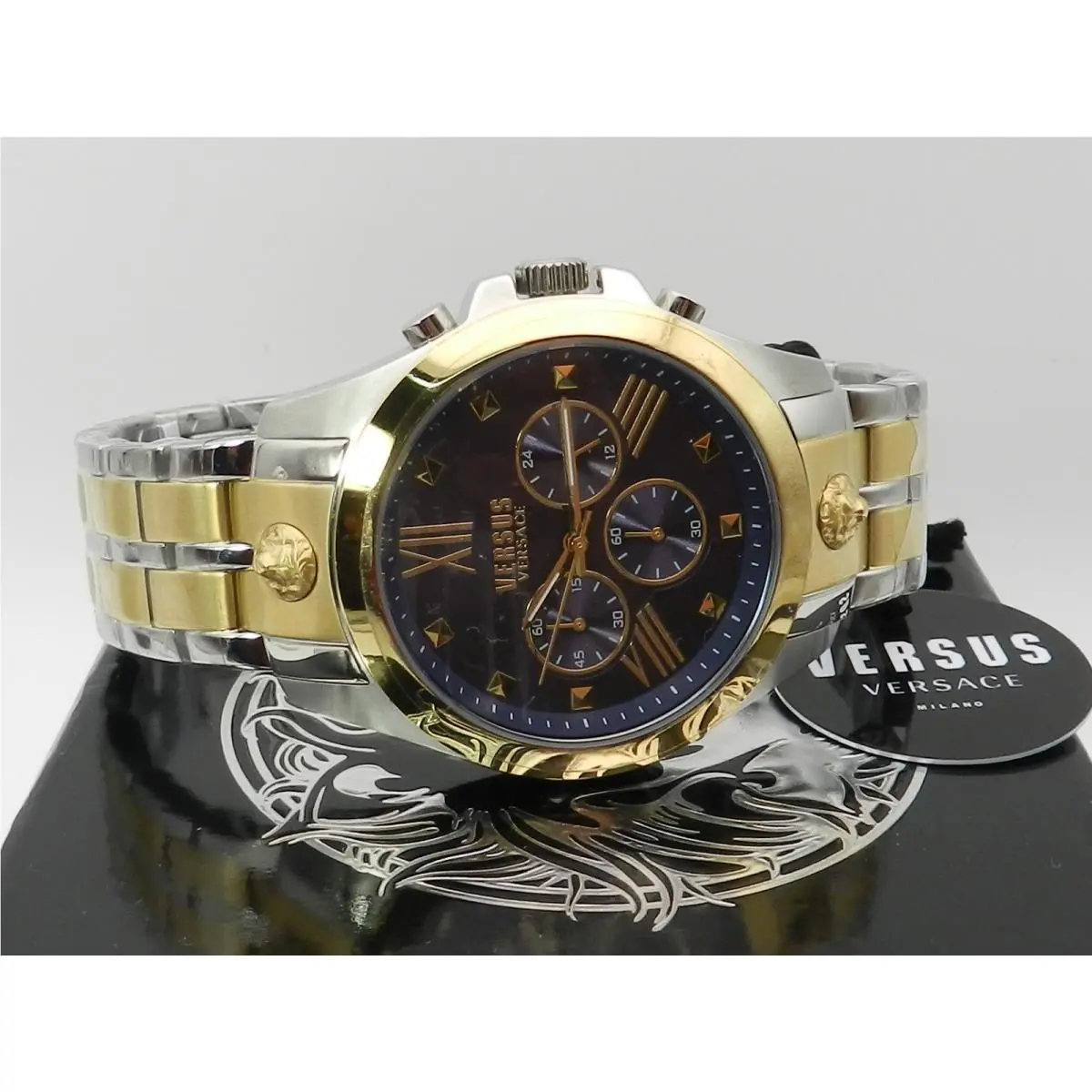 Versus Versace Men`s Chrono Lion Two-tone Stainless-steel Watch 44MM