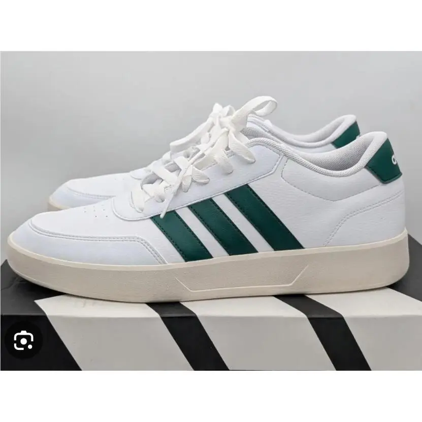 Adidas Breaknet 3.0 Shoes Mens Size 8.5 White Low Top Sneakers Classic JR3549