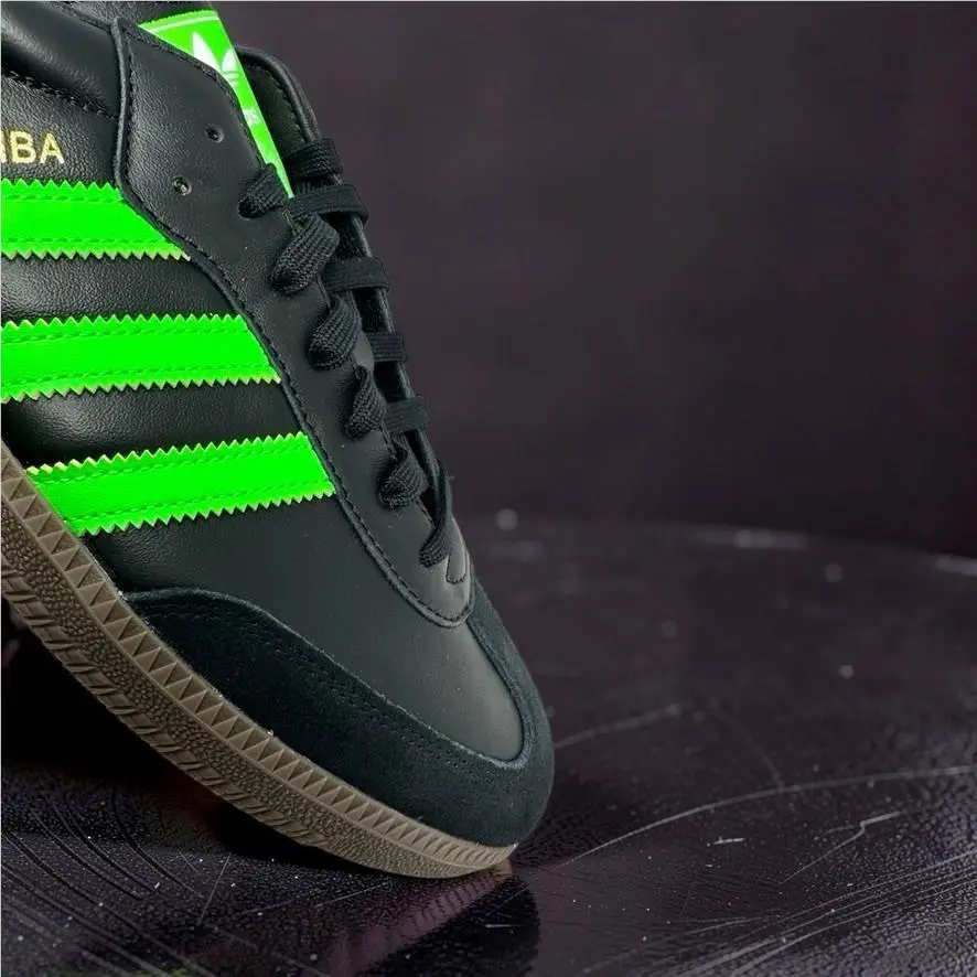 Adidas shoes - Adidas Samba OG Core Black Solar Green IG1024 - Black 12