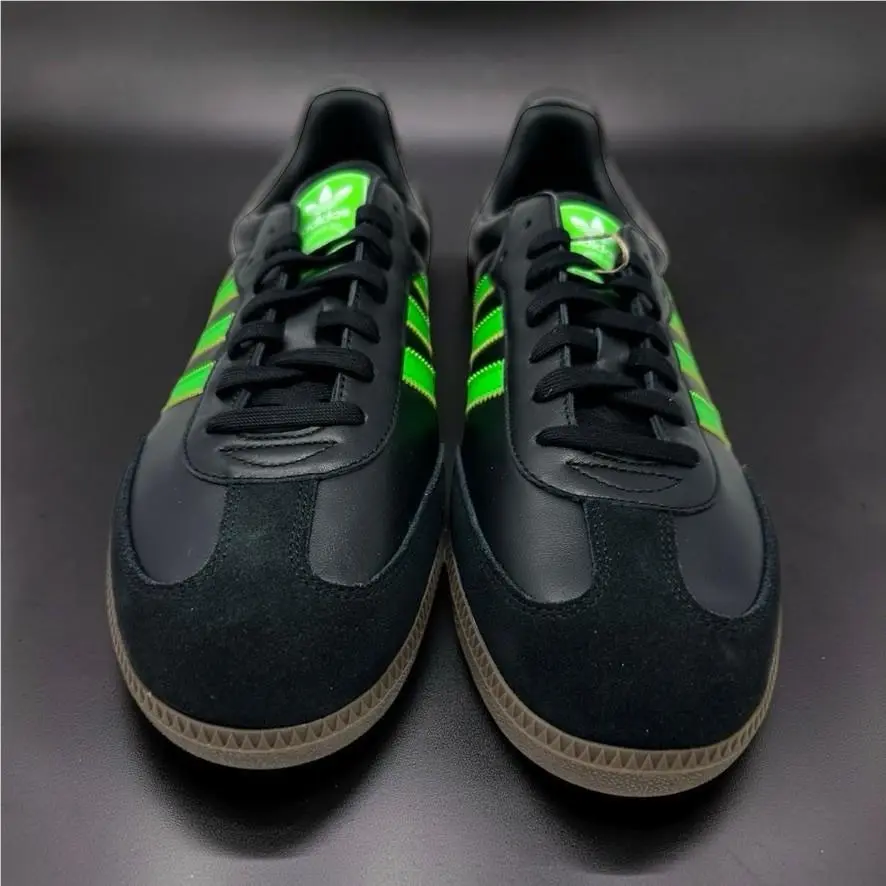 Adidas shoes - Adidas Samba OG Core Black Solar Green IG1024 - Black 16