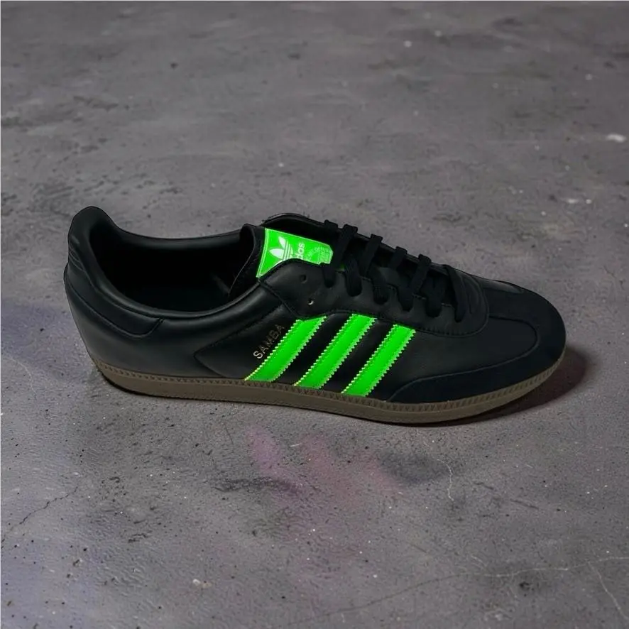 Adidas shoes - Adidas Samba OG Core Black Solar Green IG1024 - Black 0