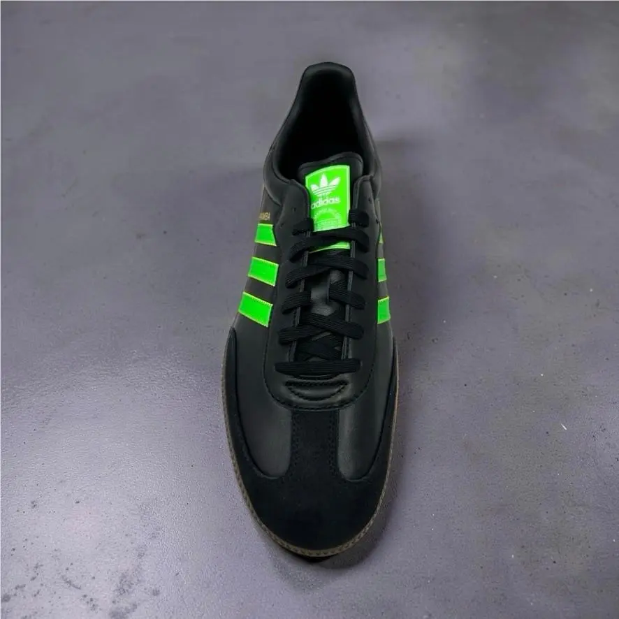 Adidas shoes - Adidas Samba OG Core Black Solar Green IG1024 - Black 3