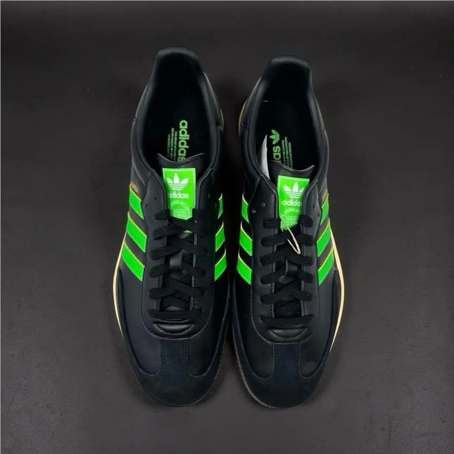 Adidas shoes - Adidas Samba OG Core Black Solar Green IG1024 - Black 6