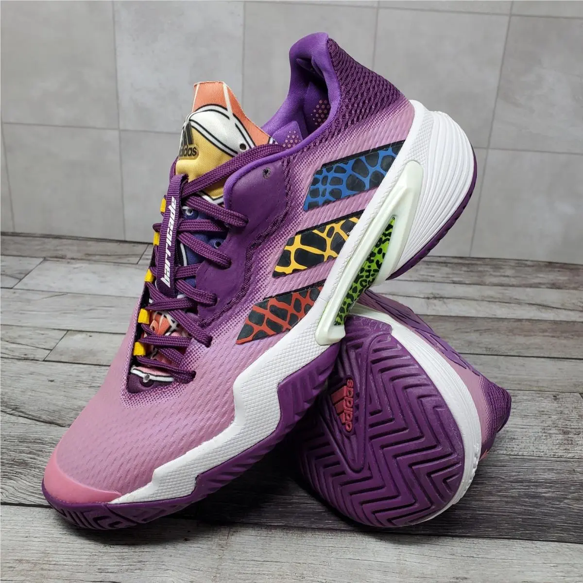 Adidas Women`s Size 6.5 Barricade Tennis Purple Shoes GZ0692