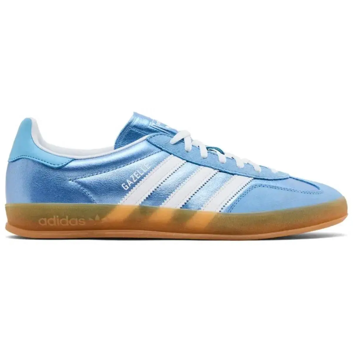 Adidas Gazelle Indoor Womens Size 6.5 Shoes Blue Cloud White Gum JS1407