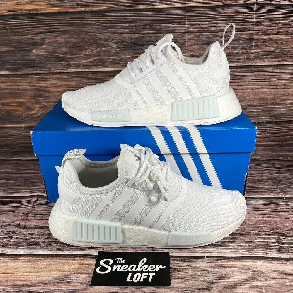 Adidas Nmd R1 Primeblue Clout White Athletic Shoes Size 6