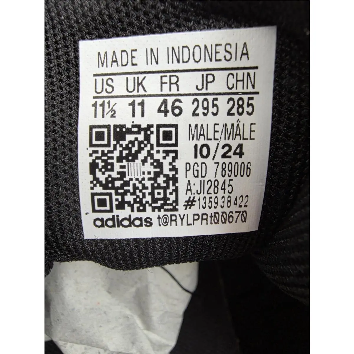 Adidas shoes - adidas Cloudfoam - Cloudfoam - JI2845 - Black/white (UPC: 197615099571) 5