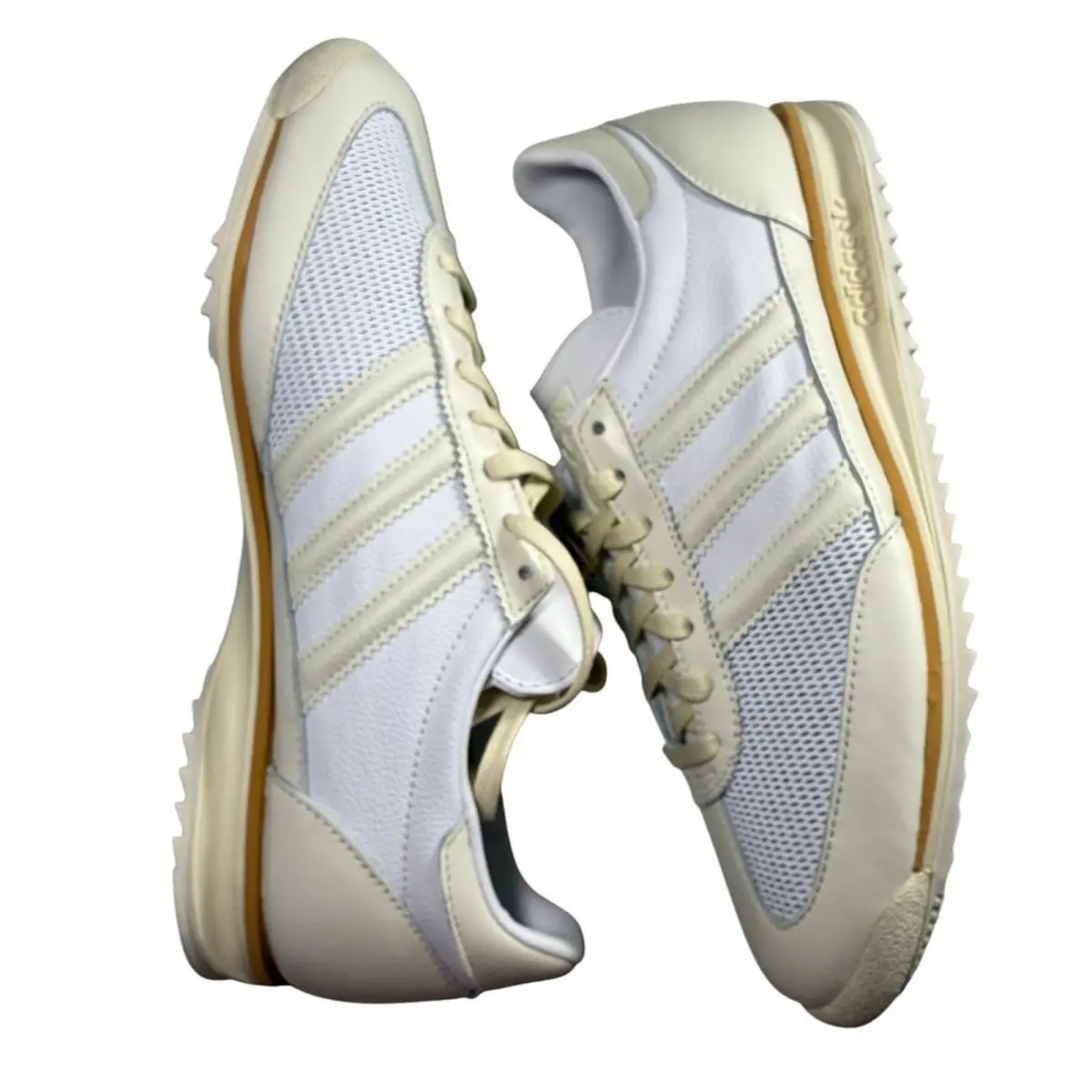 Adidas SL72 OG W White Mesh Leather Low Top Sneakers Womens 9 Mens 7.5