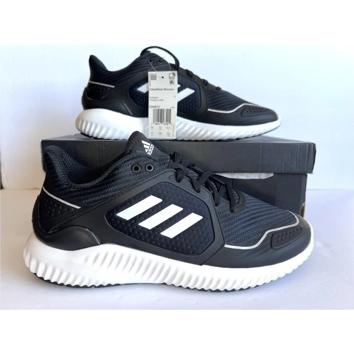 Adidas G54872 Climawarm Bounce Low Black White Running Shoes Size 8