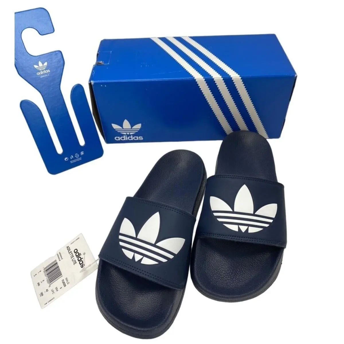 Men’s Size 8 Slides Blue Sandals Athletic Casual Shoes by Adidas