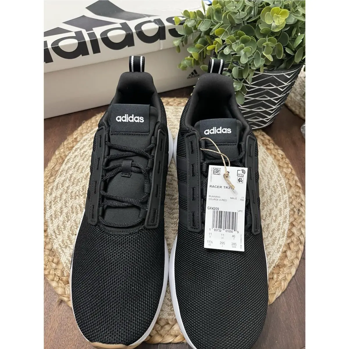 Adidas Racer TR21 Cloudform Running Shoes Mesh Blk Mens Size 11 1/2New GX4209