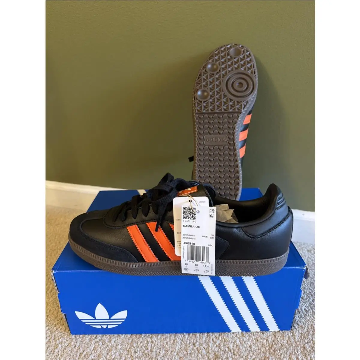 Adidas shoes - adidas Samba Og Lace Up - JR0910 - Black (UPC: 0197621165437) 6
