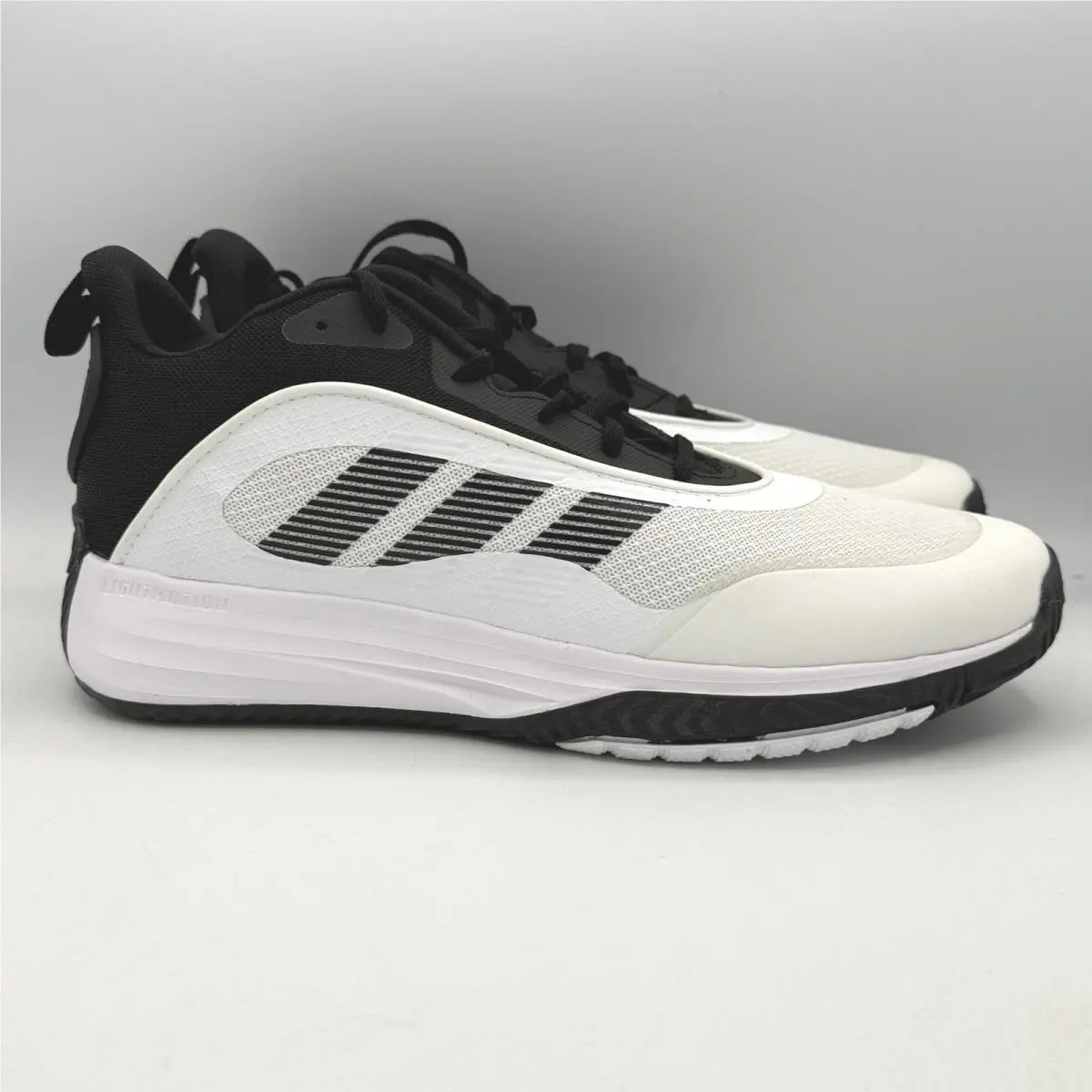 Adidas Ownthegame 3.0 Basketball Shoes Mens 12 White Black IF4565 Lightmotion