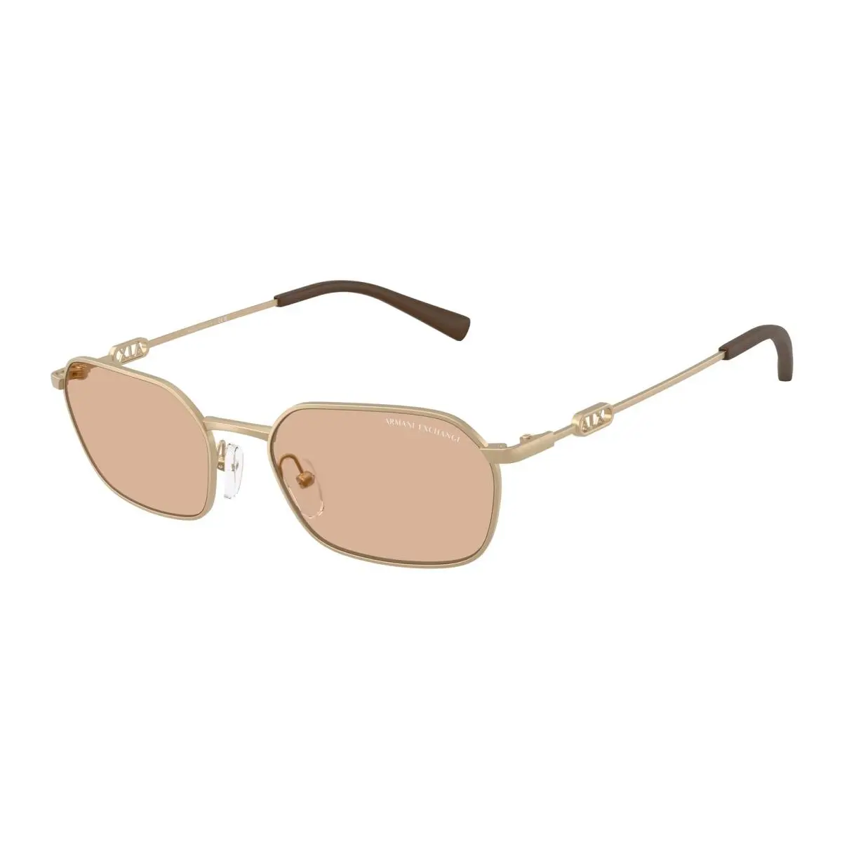Armani Exchange AX2056S 612173 Matte Pale Gold Brown 54 mm Unisex Sunglasses