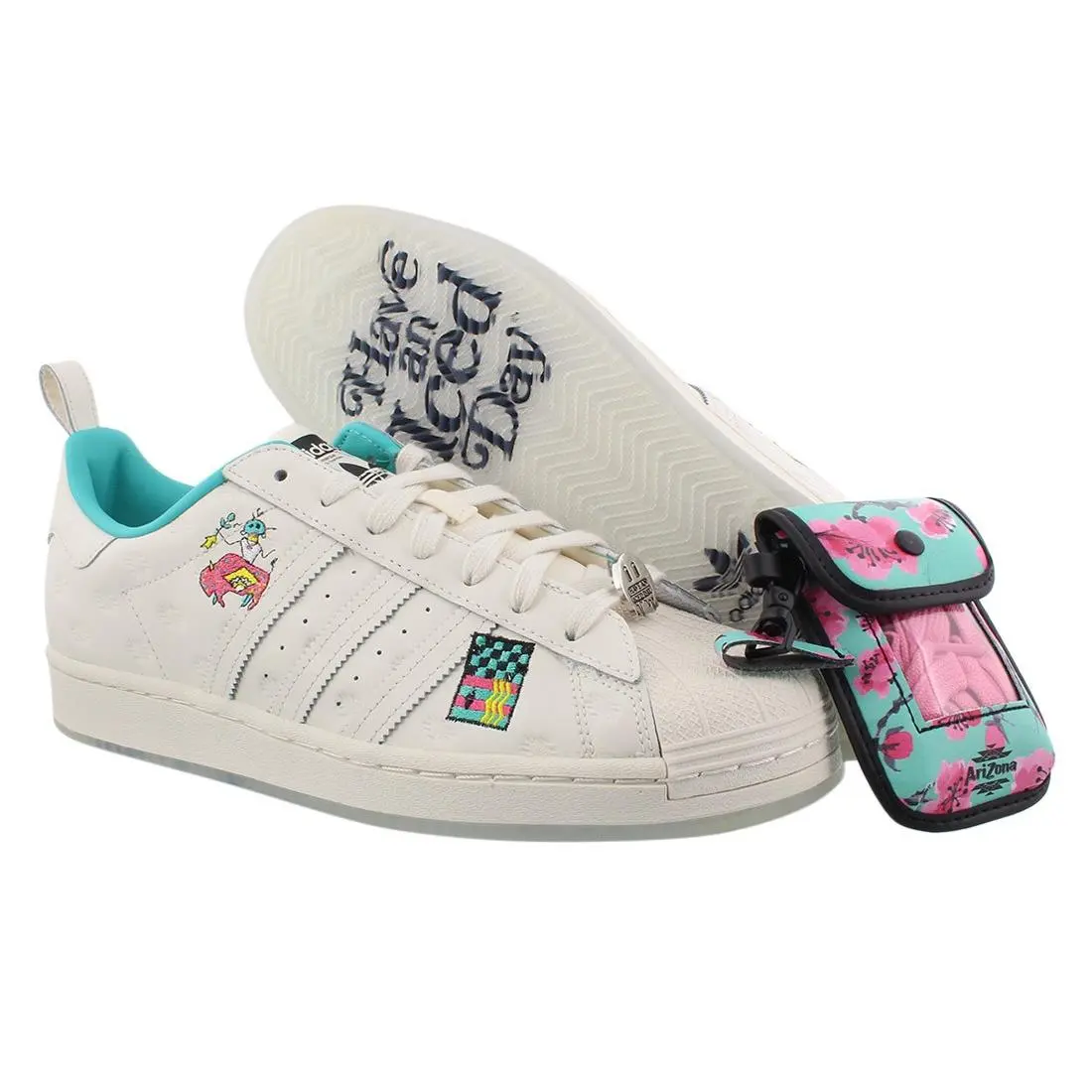 Adidas Superstar Arizona Leather Mens Shoes Size 17 Color: White/black