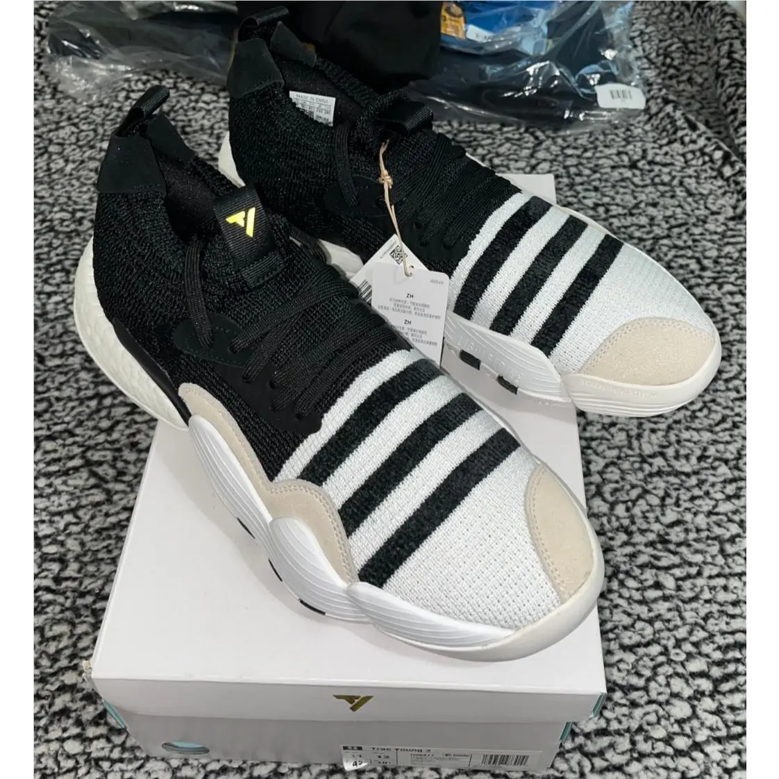 Adidas Trae Young 2 Mens Shoe Size 11 Black/white W/box