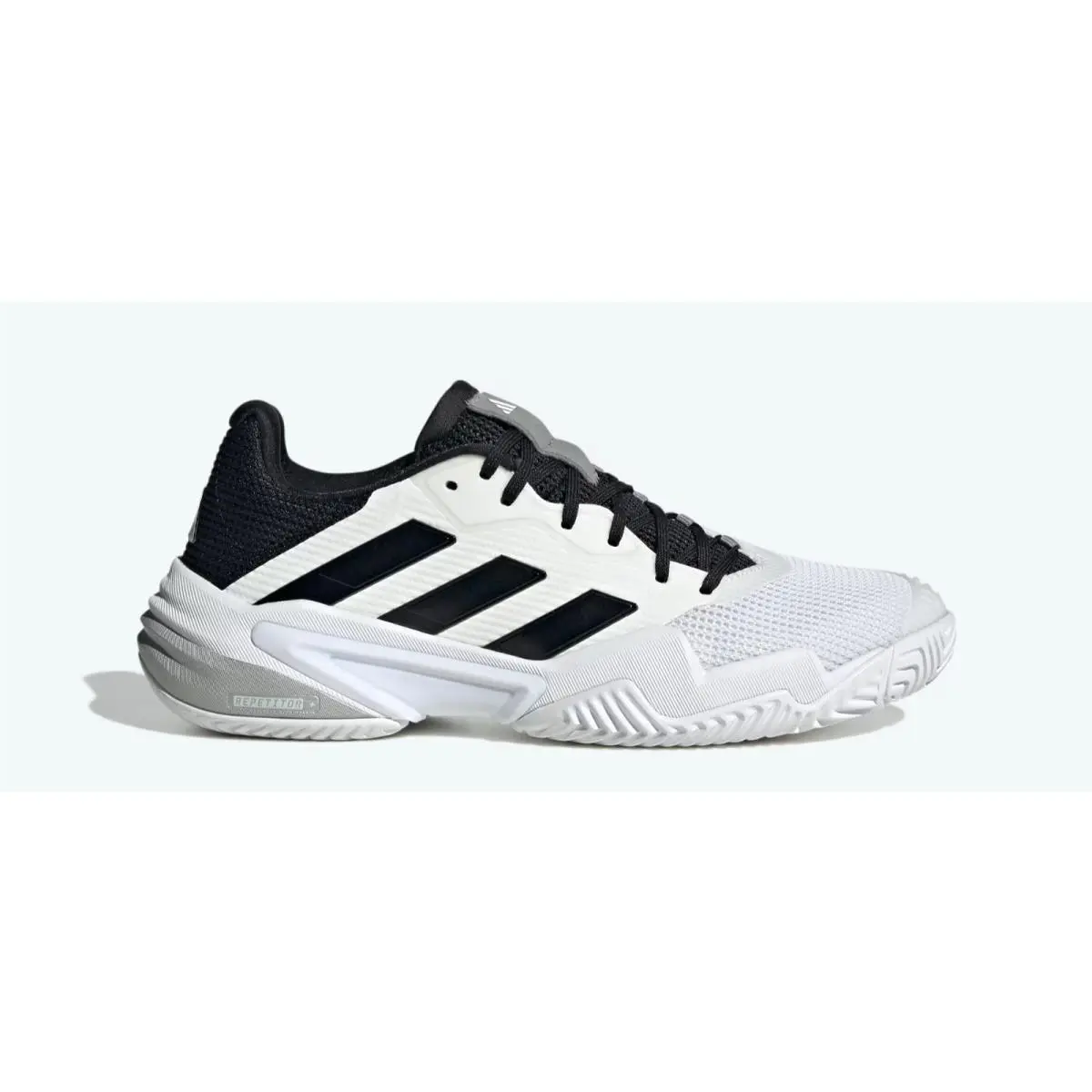 Mens Adidas Barricade 13 White Black Tennis Workout Athletic Shoes - Sz 7